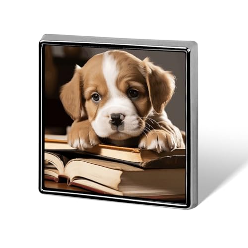 Anstecknadel für Hunde und Welpen, modische Anstecknadeln für Männer und Frauen, für Rucksäcke, lustige Hut-Brosche, personalisierbar, für Tasche, Revers, Abzeichen, Metall, Neuheit Knöpfe und von QMNBTES