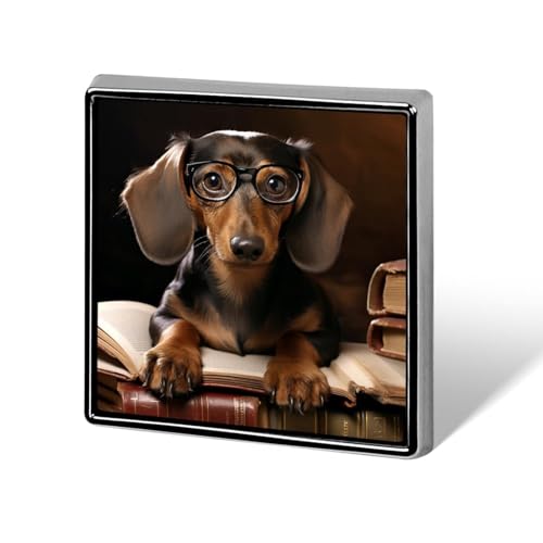 Anstecknadel mit Dackel-Motiv, modische Anstecknadeln für Männer und Frauen, für Rucksäcke, lustige Hut-Brosche, personalisierbare Tasche, Revers, Abzeichen, Metall, Neuheit Knöpfe und Anstecknadeln von QMNBTES