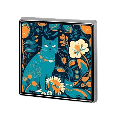 Anstecknadel mit Katze in der Wildnis, modische Anstecknadeln für Männer und Frauen, für Rucksäcke, lustige Hut-Brosche, personalisierbare Tasche, Revers, Abzeichen, Metall, Neuheit Knöpfe und Anstecknadel mit Katze in der Wildnis, modische Anstecknadeln für Männer und Frauen, für Rucksäcke, lustige Hut-Brosche, personalisierbare Tasche, Revers, Abzeichen, Metall, Neuheit Knöpfe und von QMNBTES