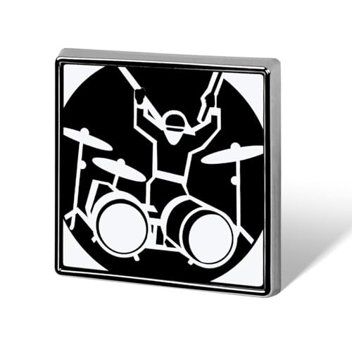 Anstecknadel mit Schlagzeuger-Anzug, modische Anstecknadeln für Männer und Frauen, für Rucksäcke, lustige Hut-Brosche, Anstecknadel, personalisierte Tasche, Revers, Abzeichen, Metall, Neuheit Knöpfe von QMNBTES