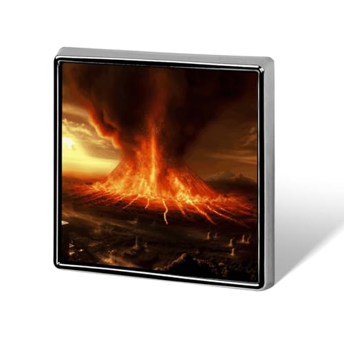 Anstecknadel mit Vulkan-Anzug, modische Anstecknadeln für Männer und Frauen, für Rucksäcke, lustige Hut-Brosche, Anstecknadel, personalisierte Tasche, Revers, Abzeichen, Metall, Neuheit Knöpfe und von QMNBTES