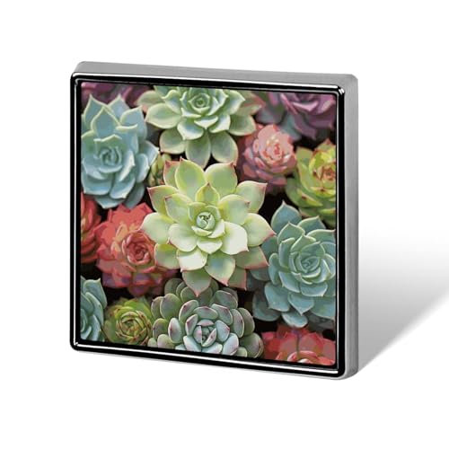 Anstecknadel mit grünen Sukkulenten, modische Anstecknadeln für Männer und Frauen, für Rucksäcke, lustige Hut-Brosche, Anstecknadel, personalisierte Tasche, Revers, Abzeichen, Metall, Neuheit Knöpfe von QMNBTES