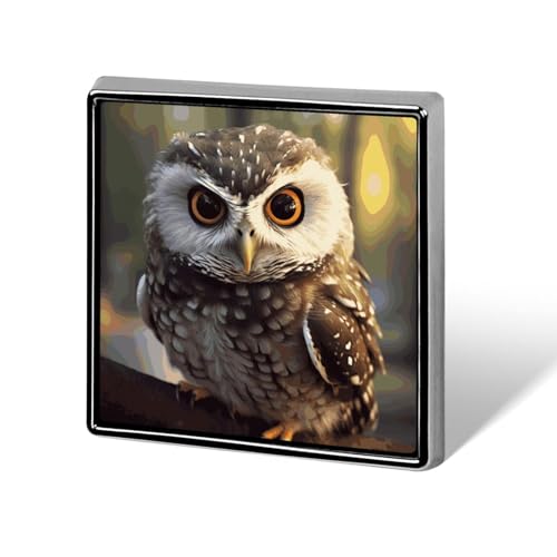 Anstecknadel mit niedlichem Eulen-Motiv, modische Anstecknadeln für Männer und Frauen, für Rucksäcke, lustige Hut-Brosche, Anstecknadel, personalisierte Tasche, Revers, Abzeichen, Metall, Neuheit von QMNBTES