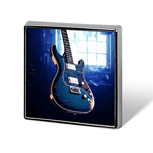 Blaue Anstecknadel mit Gitarrenanzug, modische Anstecknadeln für Männer und Frauen, für Rucksäcke, lustige Hut-Brosche, personalisierbare Tasche, Revers, Abzeichen, Metall, Neuheit Knöpfe und Pins von QMNBTES