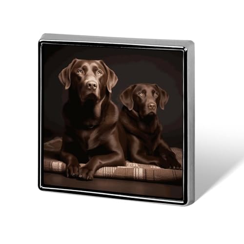Braune Anstecknadel mit Labrador-Retriever-Anzug, modische Anstecknadeln für Männer und Frauen, für Rucksäcke, lustige Hut-Brosche, Anstecknadel, personalisierte Tasche, Revers, Abzeichen, Metall von QMNBTES