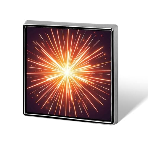 Explosion Feuerwerk 3D Anstecknadel Mode Anstecknadeln für Männer Frauen für Rucksäcke Lustige Hut Brosche Pin Personalisierte Tasche Revers Abzeichen Metall Neuheit Knöpfe & Pins (Quadratisch) von QMNBTES