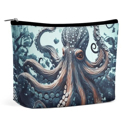 QMNBTES Coole Reise-Make-up-Tasche, große Kulturtasche für Damen, wasserdichte Kosmetiktasche für Geldbörse, tragbare Make-up-Organizer, niedliche Reißverschlusstasche, Kosmetiktasche, lustige von QMNBTES