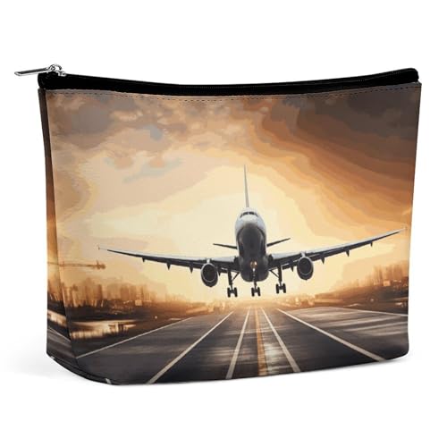 QMNBTES Rucksack, Flugzeug, Reise, Make-up-Tasche, groß, Kulturbeutel für Damen, wasserdichte Kosmetiktasche für Geldbörse, tragbar, Make-up-Organizer, niedliche Reißverschlusstasche, Kosmetiktasche von QMNBTES