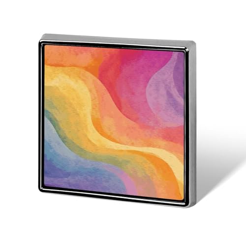 Regenbogen-Anstecknadel, modische Anstecknadeln für Männer und Frauen, für Rucksäcke, lustige Hut-Brosche, personalisierte Tasche, Revers, Abzeichen, Metall, Neuheit Knöpfe und Pins (quadratisch) von QMNBTES