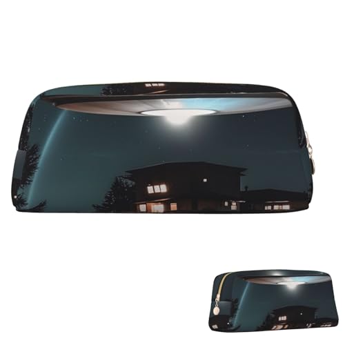 QMNEHJ Federmäppchen, großes Fassungsvermögen, PU-Leder, Stifteetui, Nachttasche, kleiner Reißverschluss, Schreibwaren-Tasche, ästhetische Stifttasche, tragbare Make-up-Tasche für Männer und Frauen von QMNEHJ