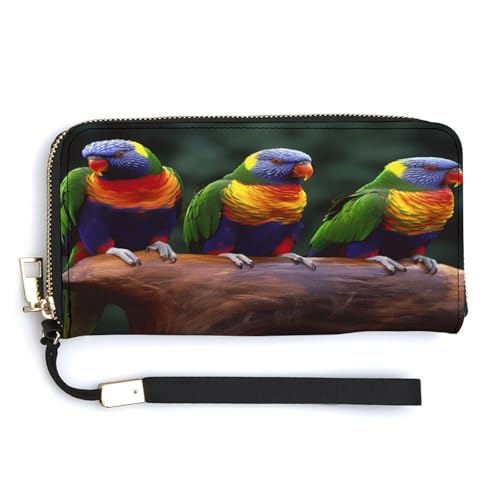 Modische Einkaufstasche mit Regenbogenpapageien, Designer-Schulterhandtaschen, Hobo-Tasche, niedliche Aufbewahrungstasche für Damen, Stil, 20 x 10,5 cm, Stil:, 20.0*10.5cm von QMNRTK
