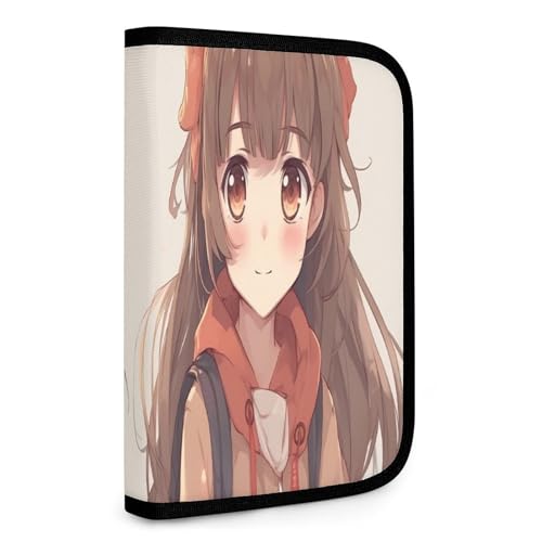 QMNRTK Anime Little Girl Multifunktionale kompakte Geldbörse für Ausweis, Stronghold Waltlet, Kreditkartenhalter, Geldbörse, Reißverschluss, Ledertasche, RFID-blockierend, Bifold Wallet für Männer und von QMNRTK