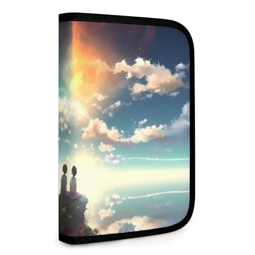 QMNRTK Anime Multifunktionale kompakte Brieftasche, Ausweis, Stronghold Waltlet, Kreditkartenhalter, Geldbörse, Reißverschluss, Ledertasche, RFID-blockierend, Bifold Wallet für Männer und Frauen, von QMNRTK