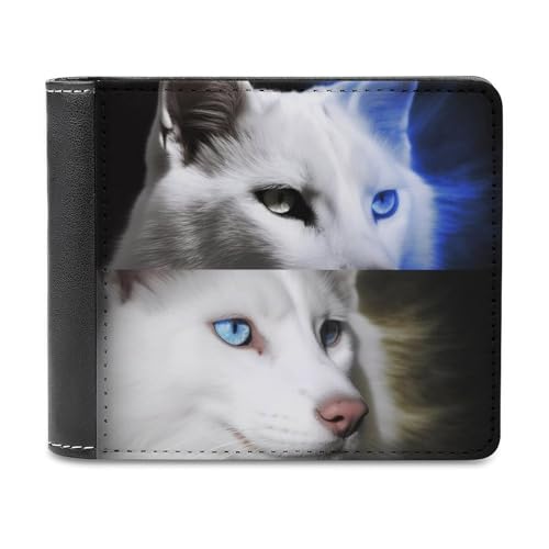 QMNRTK Blue Eyes Ledergeldbörse mit Tiermotiven für Männer und Frauen, RFID-blockierend, extra Kapazität, ultrastarke Nähte, schlanke Geldscheinfach mit 8 Kartenfächern, Stil, Einheitsgröße, Stil:, von QMNRTK