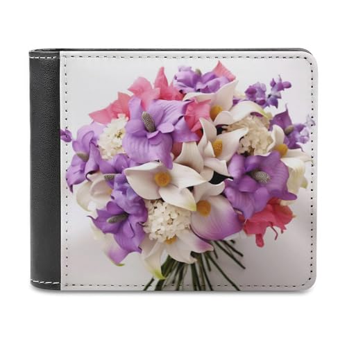 QMNRTK Bunch of Flowers Ledergeldbörse für Herren und Damen, RFID-blockierend, extra Kapazität, ultrastarke Nähte, schlanke Geldscheinfach mit 8 Kartenfächern, Stil, Einheitsgröße, Stil:, von QMNRTK