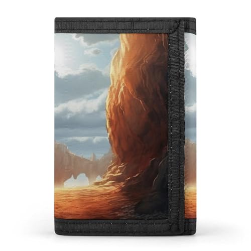 QMNRTK Cliff Geldbörse im Querformat, dreifach gefaltet, schmale Geldbörse, personalisierbar, RFID-blockierend, für Damen und Herren, Einheitsgröße, Stil:, Einheitsgröße von QMNRTK