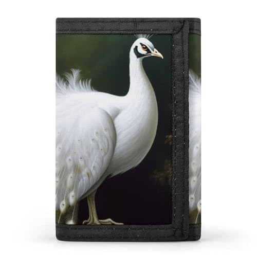 QMNRTK Dreifach gefaltete Geldbörse, schmal, personalisierbar, RFID-blockierend, für Damen und Herren, Einheitsgröße, Weiß, Stil:, Einheitsgröße von QMNRTK