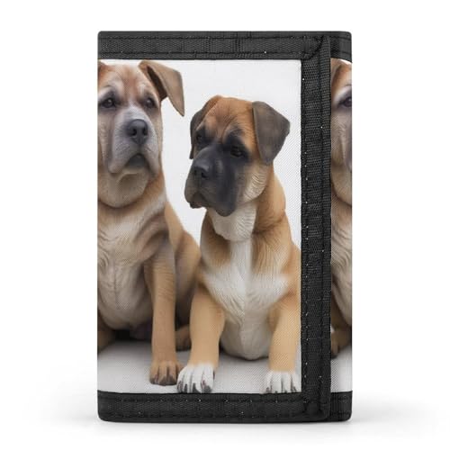 QMNRTK Dreifach gefaltete Hundegeldbörse, schmale Geldbörse, personalisierbar, RFID-blockierend, für Damen und Herren, Einheitsgröße, Stil:, Einheitsgröße von QMNRTK