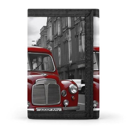 QMNRTK England-Auto-Geldbörse, dreifach gefaltet, schmal, personalisierbar, RFID-blockierend, für Damen und Herren, Einheitsgröße, Stil:, Einheitsgröße von QMNRTK