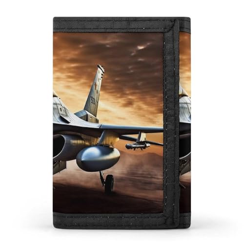 QMNRTK Falcon Fighter dreifach gefaltete Geldbörse, schlanke Brieftasche, personalisierbar, RFID-blockierend, für Damen und Herren, Einheitsgröße, Stil:, Einheitsgröße von QMNRTK
