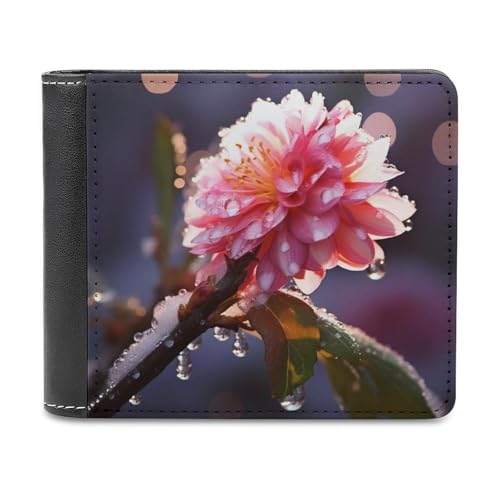 QMNRTK Geldbörse aus Leder mit Blumenmuster, für Herren und Damen, RFID-blockierend, extra Kapazität, ultrastarke Nähte, schlanke Geldscheinfach mit 8 Kartenfächern, Stil, Einheitsgröße, Stil:, von QMNRTK