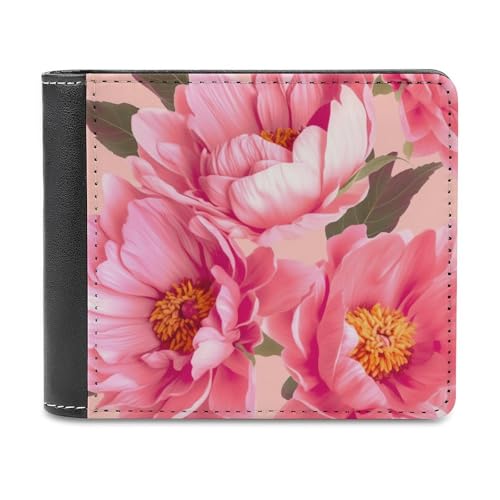 QMNRTK Geldbörse aus Leder mit Blumenmuster für Herren und Damen, RFID-blockierend, extra Kapazität, ultrastarke Nähte, schlanke Geldscheinfach mit 8 Kartenfächern, Stil, Einheitsgröße, Stil:, von QMNRTK