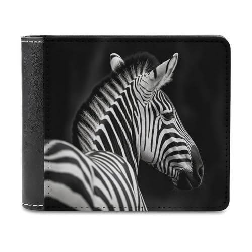 QMNRTK Geldbörse aus Zebra-Leder für Herren und Damen, RFID-blockierend, extra Kapazität, ultrastarke Nähte, schlanke Geldscheinfach mit 8 Kartenfächern, Stil, Einheitsgröße, Stil:, Einheitsgröße von QMNRTK