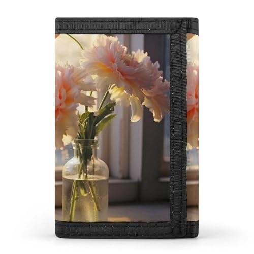 QMNRTK Geldbörse mit Sichtfenster, dreifach gefaltet, schmal, personalisierbar, RFID-blockierend, für Damen und Herren, Einheitsgröße, Stil:, Einheitsgröße von QMNRTK