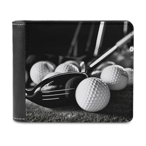 QMNRTK Golf-Ledergeldbörse für Herren und Damen, RFID-blockierend, extra Kapazität, ultrastarke Nähte, schlanke Geldscheinfach mit 8 Kartenfächern, Einheitsgröße, Schwarz und Weiß, Stil:, von QMNRTK