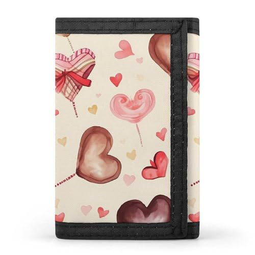 QMNRTK Handbemalte, dreifach gefaltete Geldbörse, schmal, mit Gravur, RFID-blockierend, für Damen und Herren, Einheitsgröße, Stil:, Einheitsgröße von QMNRTK