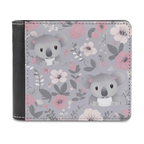 QMNRTK Koala-Muster, Ledergeldbörse für Herren und Damen, RFID-blockierend, extra Kapazität, ultrastarke Nähte, schlanke Geldscheinfach mit 8 Kartenfächern, Stil, Einheitsgröße, Stil:, Einheitsgröße von QMNRTK