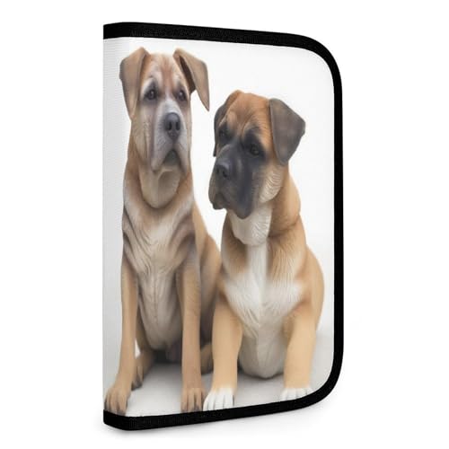 QMNRTK Multifunktionale kompakte Geldbörse für Hunde, Ausweis, Stronghold Waltlet, Kreditkartenhalter, Geldbörse, Reißverschluss, Ledertasche, RFID-blockierend, Bifold Wallet für Männer und Frauen, von QMNRTK