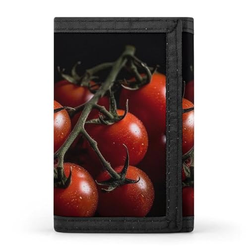 QMNRTK Ripe Tomatoes dreifach gefaltete Geldbörse, schmale Geldbörse, personalisierbar, RFID-blockierend, für Damen und Herren, Einheitsgröße, Stil:, Einheitsgröße von QMNRTK
