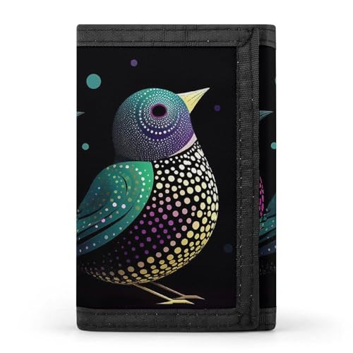 QMNRTK Silhouette of Two Birds dreifach gefaltete Geldbörse, schlanke Brieftasche, personalisierbar, RFID-blockierend, für Damen und Herren, Einheitsgröße, Stil:, Einheitsgröße von QMNRTK