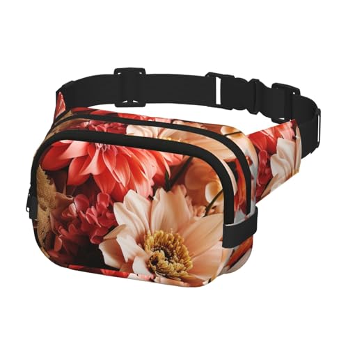 Bauchtasche für Damen und Herren, Gürteltasche, Blumenstrauß, mit verstellbaren Trägern, Brusttasche, Reise-Crossbody-Tasche Bauchtasche für Damen und Herren, Gürteltasche, Blumenstrauß, mit verstellbaren Trägern, Brusttasche, Reise-Crossbody-Tasche von QMNSEHF