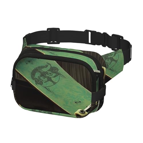 Bauchtasche für Damen und Herren, Gürteltasche, Skateboard, Hüfttasche mit verstellbaren Trägern, Brusttasche, Reise-Crossbody-Tasche Bauchtasche für Damen und Herren, Gürteltasche, Skateboard, Hüfttasche mit verstellbaren Trägern, Brusttasche, Reise-Crossbody-Tasche von QMNSEHF