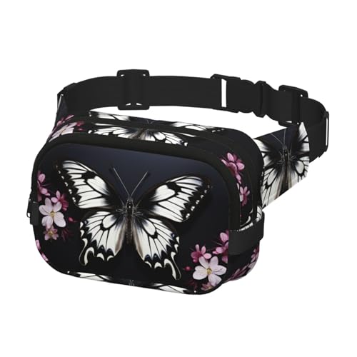 Bauchtasche für Damen und Herren, Gürteltasche, mit verstellbaren Trägern, Brusttasche, Reise-Umhängetasche, Schwarz, Einheitsgröße, Schwarz , Einheitsgröße von QMNSEHF