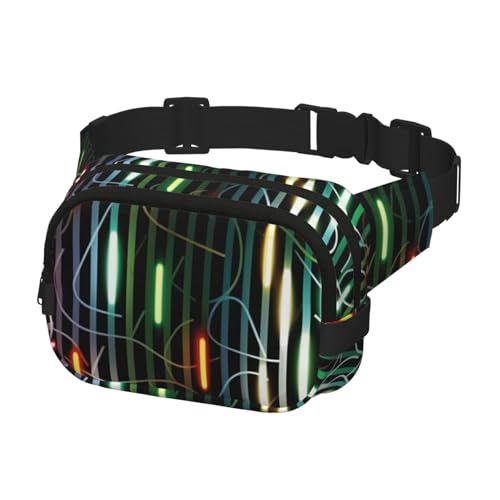 Gürteltasche für Damen und Herren, gestreift und leicht, mit verstellbaren Trägern, Brusttasche, Reise-Umhängetasche Gürteltasche für Damen und Herren, gestreift und leicht, mit verstellbaren Trägern, Brusttasche, Reise-Umhängetasche von QMNSEHF
