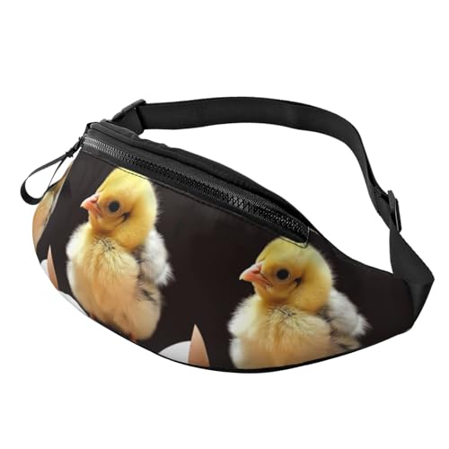 Mem modische Bauchtasche für Damen, Umhängetasche, Baby-Huhn-Gürteltasche mit verstellbarem Riemen von QMNSEHF