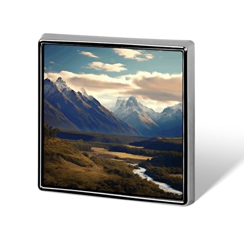 Cook Nationalpark Landschaft Quadratische Anstecknadel Damen Neuheit Knöpfe & Pins Metall Abzeichen Niedliche Brosche Pin Retro Pinback Abzeichen Mode Tasche Pins für Hut Rucksäcke Krawatte Anzug von QMNVBDS