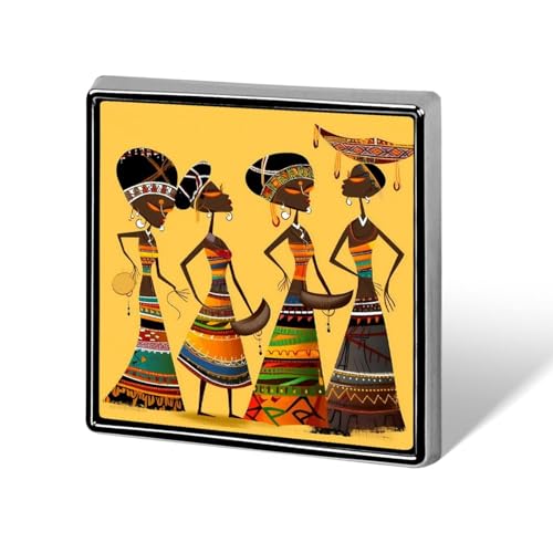 Kreative afrikanische Kultur quadratische Anstecknadel Damen Neuheit Knöpfe & Pins Metall Abzeichen Niedliche Brosche Pin Retro Pinback Abzeichen Mode Tasche Pins für Hut Rucksäcke Krawatte Anzug von QMNVBDS