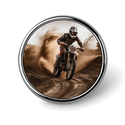 Motocross Runde Anstecknadel Damen Neuheit Knöpfe & Pins Metall Abzeichen Niedliche Brosche Retro Pinback Abzeichen Mode Tasche Pins für Hut Rucksäcke Krawatte Anzug Hochzeit Party Zubehör Kreis von QMNVBDS