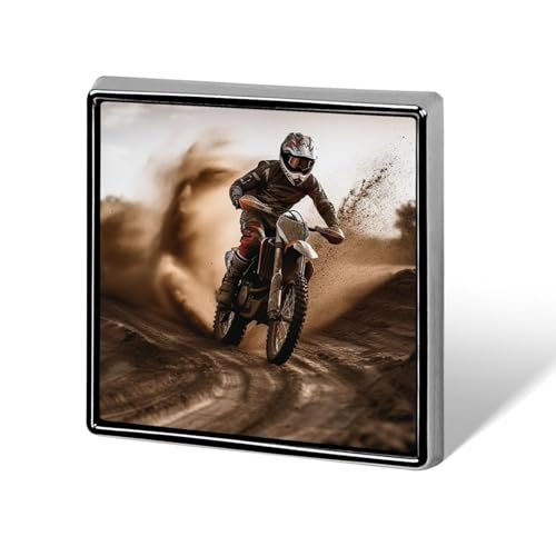 Motocross quadratische Anstecknadel Damen Neuheit Knöpfe & Pins Metall Abzeichen Niedliche Brosche Pin Retro Pinback Abzeichen Mode Tasche Pins für Hut Rucksäcke Krawatte Anzug Hochzeit Party Zubehör von QMNVBDS