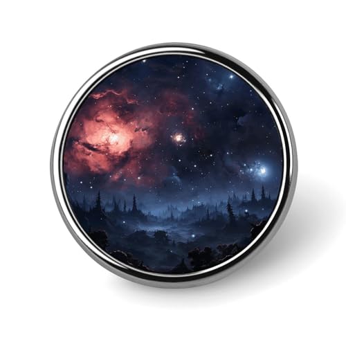 Night Stars runde Anstecknadel für Damen, Neuheit, Knöpfe und Anstecknadeln, Metallabzeichen, niedliche Brosche, Retro-Pinback-Abzeichen, modische Taschennadeln für Hut, Rucksäcke, Krawatte, Anzug von QMNVBDS