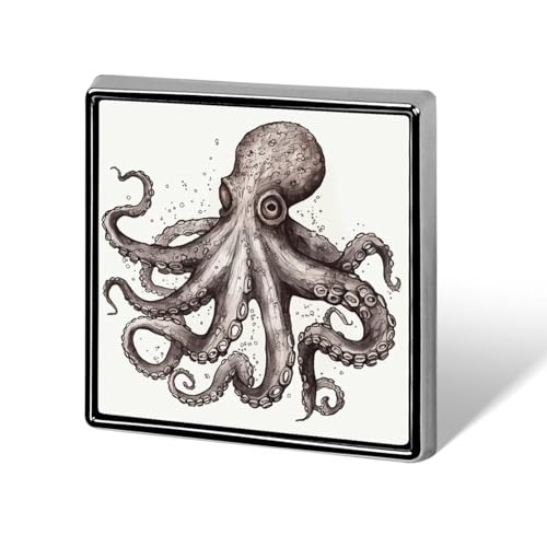 Octopus quadratische Anstecknadel Damen Neuheit Knöpfe & Pins Metall Abzeichen Niedliche Brosche Pin Retro Pinback Abzeichen Mode Tasche Pins für Hut Rucksäcke Krawatte Anzug Hochzeit Party Zubehör von QMNVBDS
