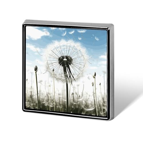 Pusteblume quadratische Anstecknadel Damen Neuheit Knöpfe & Pins Metall Abzeichen Niedliche Brosche Pin Retro Pinback Abzeichen Mode Tasche Pins für Hut Rucksäcke Krawatte Anzug Hochzeit Party Zubehör von QMNVBDS