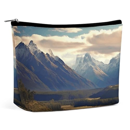 QMNVBDS Cook Make-up-Tasche mit Nationalpark-Landschaft, Reise-Kulturbeutel für Damen, wasserdichte Kosmetiktasche, kleine Reißverschlusstasche, tragbare Reisetaschen für Toilettenartikel, niedliche von QMNVBDS