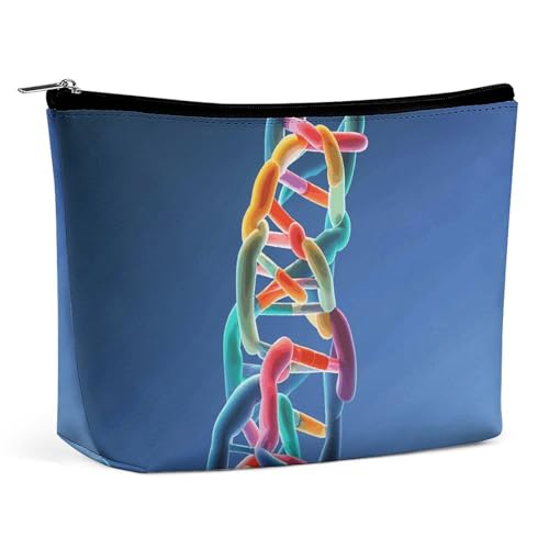 QMNVBDS DNA Make-up-Tasche mit Kette für Fotos, Reise-Kulturbeutel für Damen, wasserdichte Kosmetiktasche, kleine Reißverschlusstasche, tragbare Reisetaschen für Toilettenartikel, niedliche QMNVBDS DNA Make-up-Tasche mit Kette für Fotos, Reise-Kulturbeutel für Damen, wasserdichte Kosmetiktasche, kleine Reißverschlusstasche, tragbare Reisetaschen für Toilettenartikel, niedliche von QMNVBDS