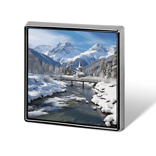 Quadratische Anstecknadel mit Winterlandschaft in den Alpen, für Damen, Neuheit, Knöpfe und Anstecknadeln, Metallabzeichen, niedliche Brosche, Retro, Pinback-Abzeichen, modische Taschennadeln für Hut Quadratische Anstecknadel mit Winterlandschaft in den Alpen, für Damen, Neuheit, Knöpfe und Anstecknadeln, Metallabzeichen, niedliche Brosche, Retro, Pinback-Abzeichen, modische Taschennadeln für Hut von QMNVBDS