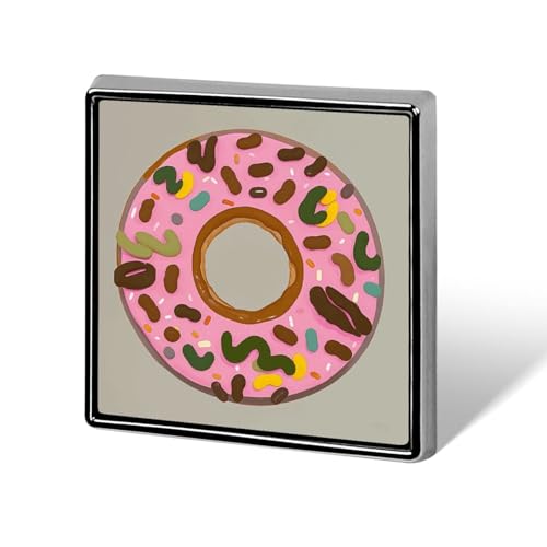Quadratische Donut-Anstecknadel für Damen, Knöpfe und Anstecknadeln, Metallabzeichen, niedliche Brosche, Retro-Pinback-Abzeichen, modische Taschennadeln für Hut, Rucksäcke, Krawatte, Anzug, Hochzeit von QMNVBDS